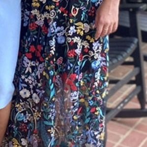 monique lhuillier floral overlay dress 